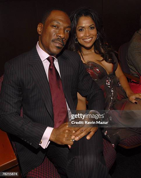 Actor Eddie Murphy and Producer Tracey E. Edmonds at Conde Nast Media Group presents Movies Rock at the Kodak Theater on December 2, 2007 in Los...