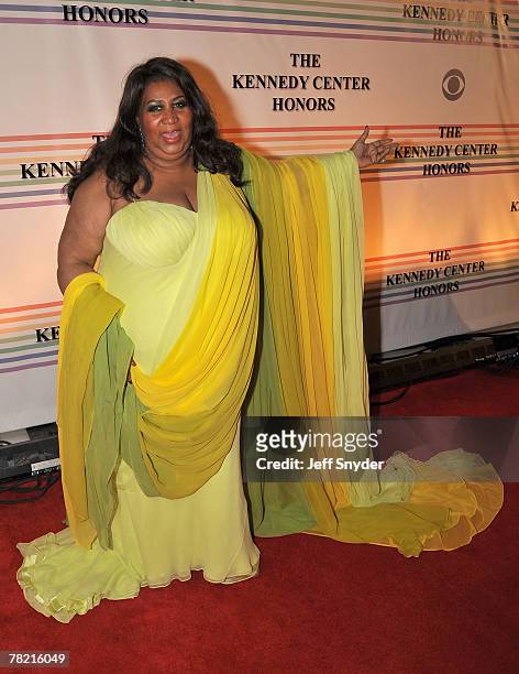 Aretha Franklin arriving at The 30th Kennedy Center Honors, in Washington, DC , December 2, 2007. The 2007 honorees are pianist Leon Fleisher, actor...