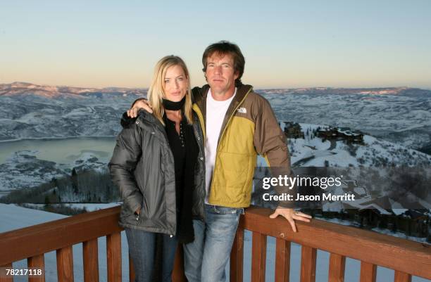 Kimberly Buffington and Dennis Quaid with North Face at The North Face House *Exclusive Coverage*