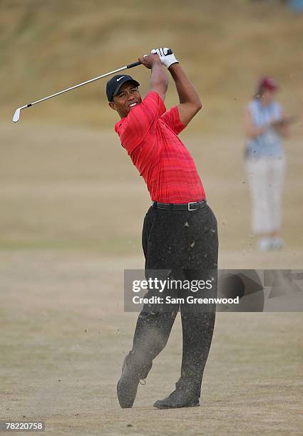 Tiger Woods during the final round of the 135th Open Championship at Royal Liverpool Golf Club in Hoylake, Great Britain on July 23, 2006.