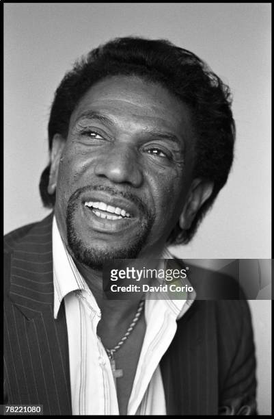 Leader of James Brown's vocal group "Famous Flames" Bobby Byrd poses for a portrait on July 16, 1987 in London, England.