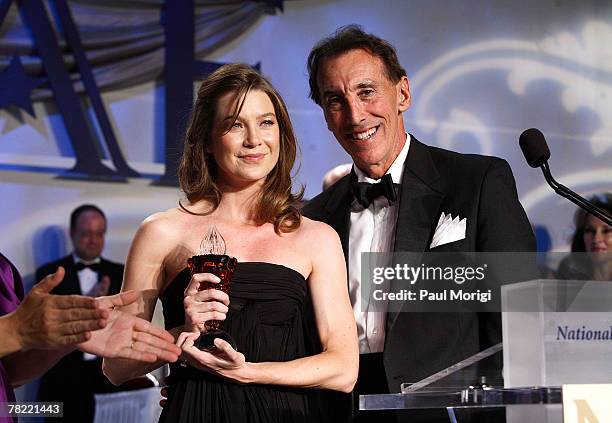 Actress Ellen Pompeo and NIAF Chairman Dr. A. Kenneth Ciongoli pose at the National Italian American Foundation gala dinner at the Hilton Washington...