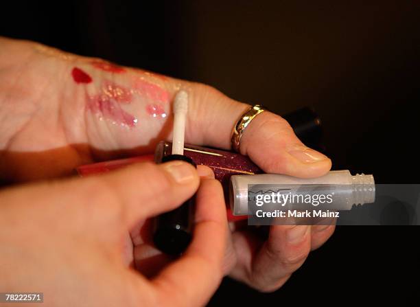 Performers are touched up at the TRESemme station backstage at "Movies Rock" A Celebration Of Music In Film held at the Kodak Theatre on December 2,...