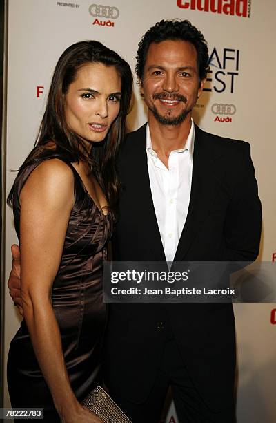 Talisa Soto and Benjamin Bratt arrive at the AFI FEST 2007 presented by Audi during the closing night gala screening of 'Love In The Time Of Cholera'...