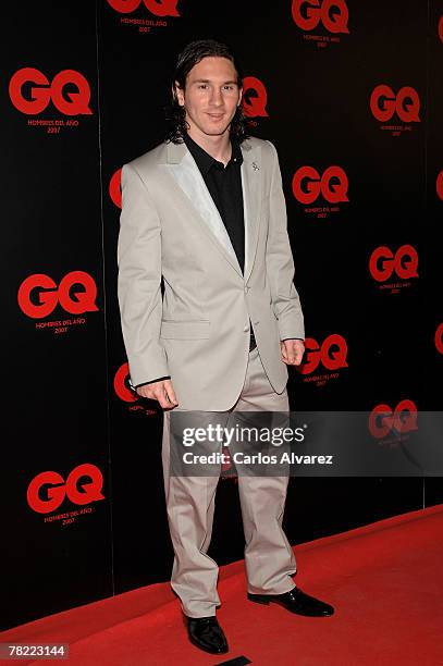 Barcelona?s player Leo Messi attends 7th GQ Magazine Man Awards on December 03, 2007 at the Palace Hotel in Madrid, Spain.