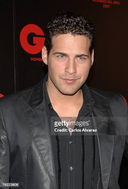 Spanish model Juan Garcia attends 7th GQ Magazine Man Awards on December 03, 2007 at the Palace Hotel in Madrid, Spain.