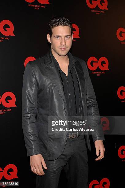 Spanish model Juan Garcia attends 7th GQ Magazine Man Awards on December 03, 2007 at the Palace Hotel in Madrid, Spain.
