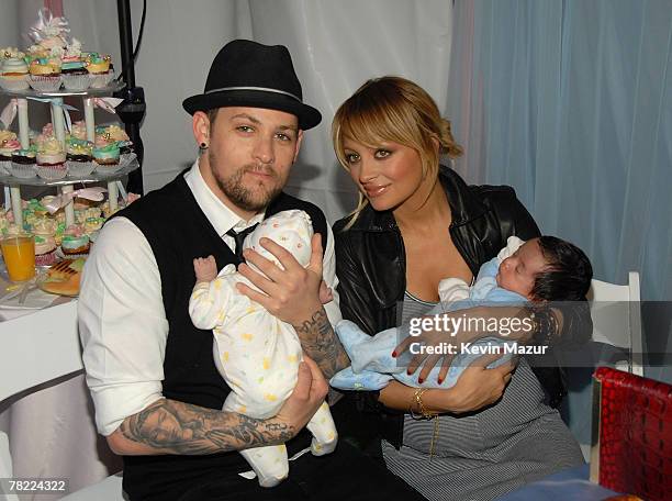 Musician Joel Madden and Socialite Nicole Richie at the Launch of Richie-Madden Childrens Foundation at Los Angeles Free Clinic on December 3, 2007...
