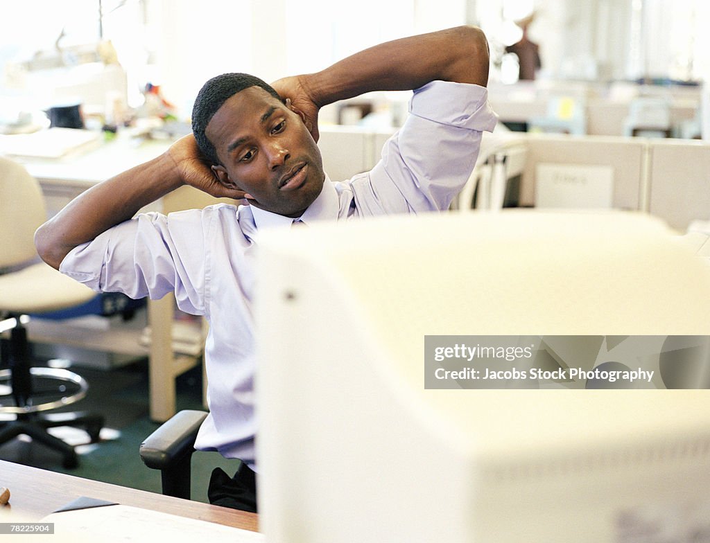 Businessman relaxing