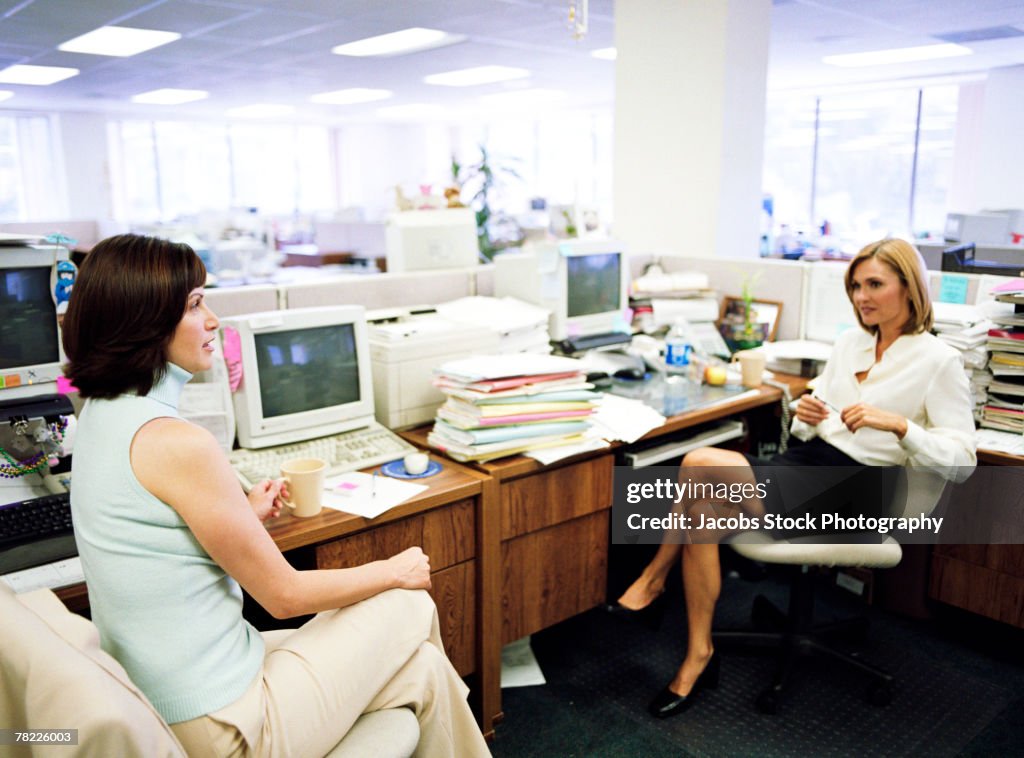 Businesswomen conversing