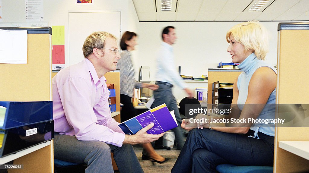 Businesspeople talking