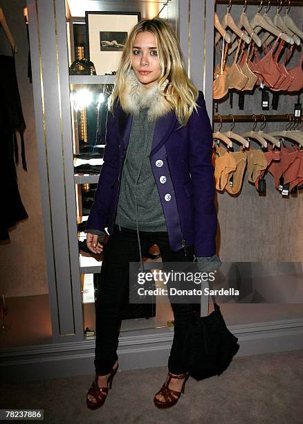 Actress Ashley Olsen during the Kiki De Montparnasse store opening at Kiki De Montparnasse on December 3, 2007 in Los Angeles, California.