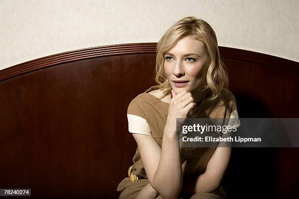 Actress Cate Blanchett is photographed for the Boston Globe on December 19, 2006 in New York City.