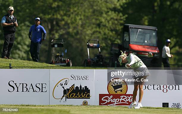 Natalie Gulbis tees off the 13th hole during the first round of the 2007 Sybase Classic Presented by ShopRite Thursday, May 17 at Upper Montclair...