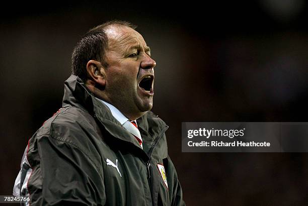 Bristol Manager Gary Johnson shouts instructions during the Coca-Cola Championship match between Bristol City and Ipswich Town at Ashton Gate on...