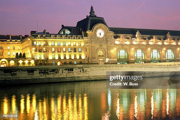 french palace by river , paris , france - musee d'orsay stock pictures, royalty-free photos & images