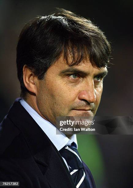 Queens Park Rangers manager Luigi De Canio looks on during the Coca Cola Championship match between Queens Park Rangers and Crystal Palace at Loftus...