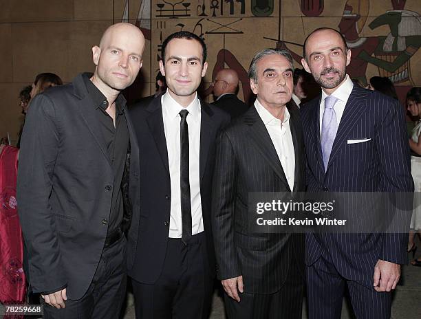 Director Marc Forster, actors Khalid Abdalla, Homayoun Ershadi and Shaun Toub pose at the premiere of Paramount Classic's "The Kite Runner" at the...