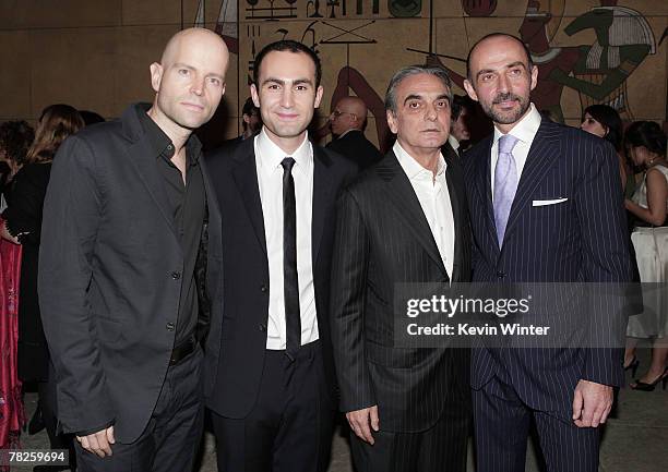 Director Marc Forster, actors Khalid Abdalla, Homayoun Ershadi and Shaun Toub pose at the premiere of Paramount Classic's "The Kite Runner" at the...