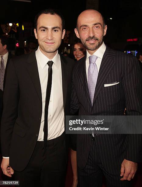 Actors Khalid Abdalla and Shaun Toub pose at the premiere of Paramount Classic's "The Kite Runner" at the Egyptian Theater on December 4, 2007 in Los...