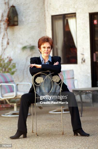 Nancy Aniston, estranged mother of Jennifer Aniston, photographed at her friend's house December 17, 1999 in the San Fernando Valley of California....