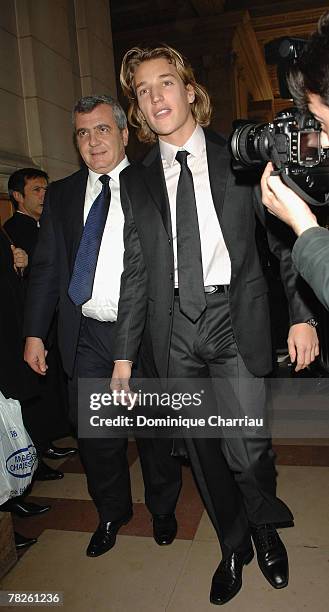 French Lawyer Thierry Hertzog and son of French President Nicolas Sarkozy, Jean Sarkozy arrive to attend Court to Face a Hit-and-Run Charge on...