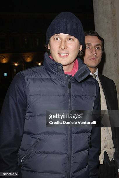 John Elkann attends the launch party of 'Italia Independent Ambassador' at the fashion store San Carlo on December 5, 2007 in Turin, Italy. Italia...