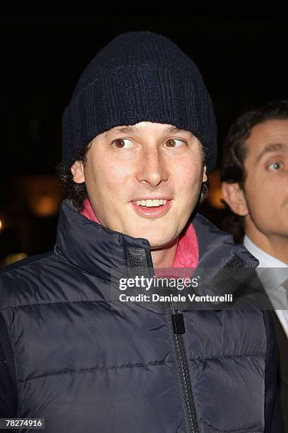 John Elkann attends the launch party of 'Italia Independent Ambassador' at the fashion store San Carlo on December 5, 2007 in Turin, Italy. Italia...