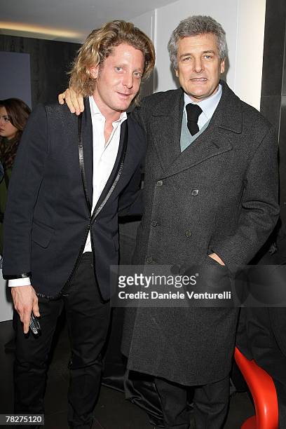 Lapo and Alain Elkann attends the launch party of 'Italia Independent Ambassador' at the fashion store San Carlo on December 5, 2007 in Turin, Italy....