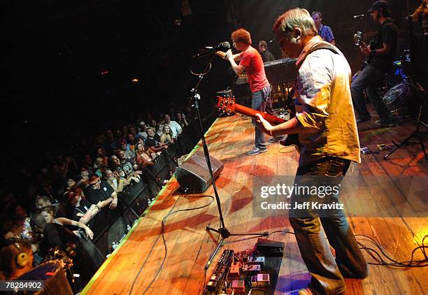 Musicians Andy Farag, Joel Cummins, Brendan Bayliss, Jake Cinninger, and Ryan Stasik of the band "Umphrey's McGee" perform during the Vegoose Music...