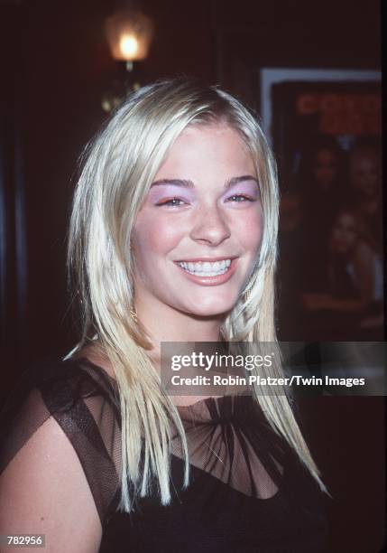 LeeAnn Rimes attends the premiere of the new movie "Coyote Ugly" July 31, 2000 at the Ziegfeld Theatre in New York City.