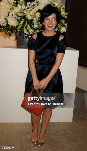 Lily Allen attends the preview of the Chanel Pre Autumn/Winter Collection, at 9 Howick Place on December 6, 2007 in London, England.