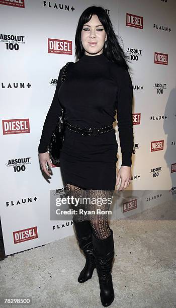 Actress Chyna Doll also know as Joanie Laurer attends FLAUNT Magazine's 9th Anniversary Bash and Holiday Toy Drive at The Green Door in Los Angeles,...