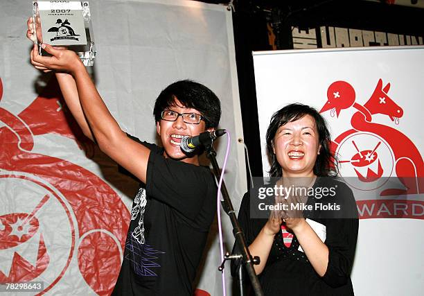 Nugie from Young and Restless wins the Unearthed award at the J Award at the Hopetoun Hotel on December 7, 2007 in Sydney, Australia.