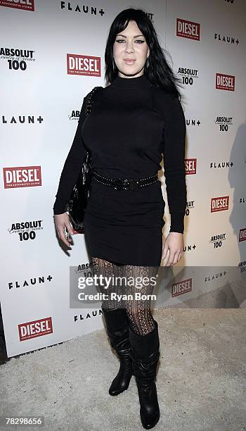 Actress Chyna Doll also know as Joanie Laurer attends FLAUNT Magazine's 9th Anniversary Bash and Holiday Toy Drive at The Green Door in Los Angeles,...