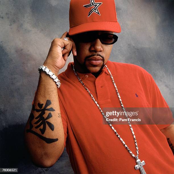 Rapper Chad "Pimp C" Butler of Underground Kingz poses for a portrait in Houston on July 25, 2001 in Houston, Texas.