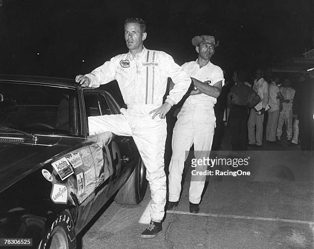 Indy 500 winner and sometimes stock car driver Bobby Unser prepares to climb into Henry "Smokey" Yunick's 1969 Z-28 Camaro for the start of the Paul...