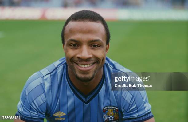 English professional footballer Cyrille Regis pictured on his debut for Coventry City against Newcastle United in Division One at Highfield Road...
