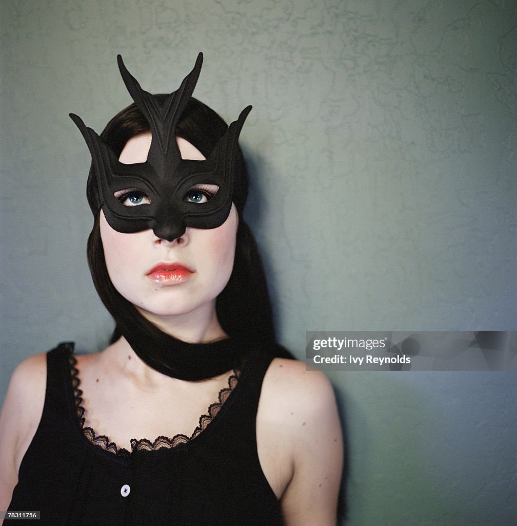 Woman wearing mask