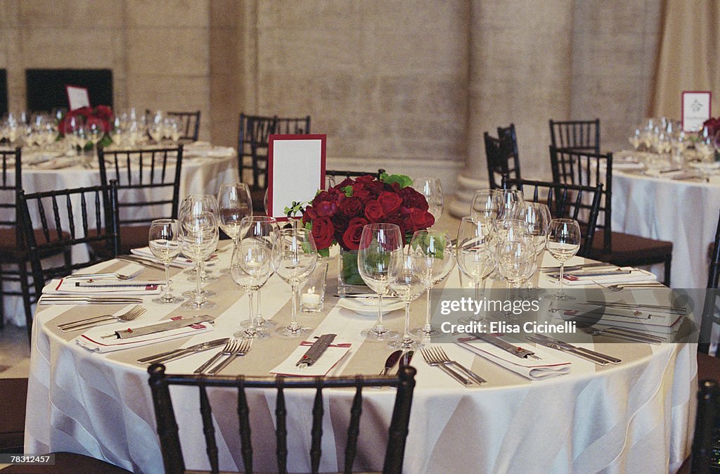 Place settings on table