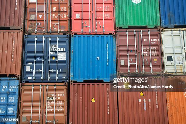 cargo containers, full frame - cargo container close up stock pictures, royalty-free photos & images