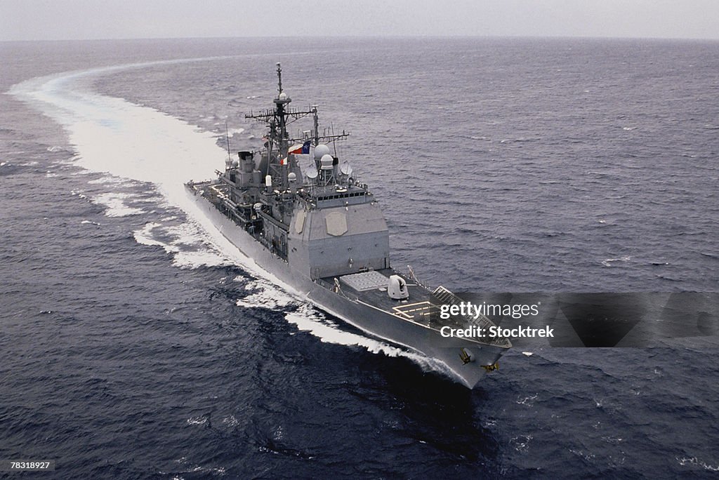 USS San Jacinto in Mediterranean Sea