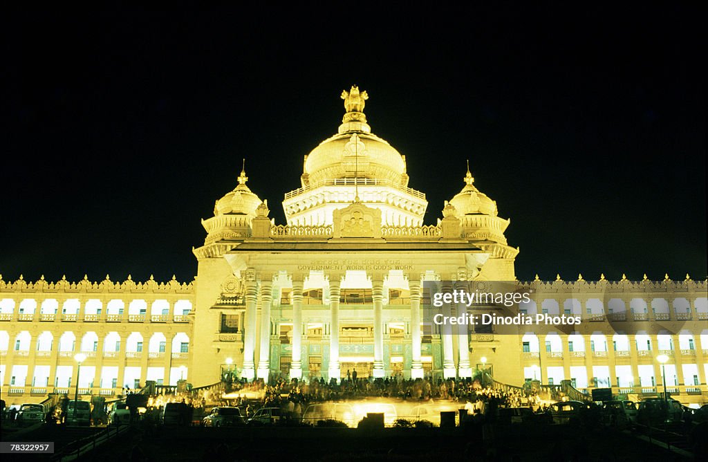 Illuminated Vidhana Soudha, Bangalore