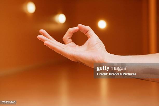 hand in gyan mudra yoga pose - ギアナ・ムドラー ストックフォトと画像