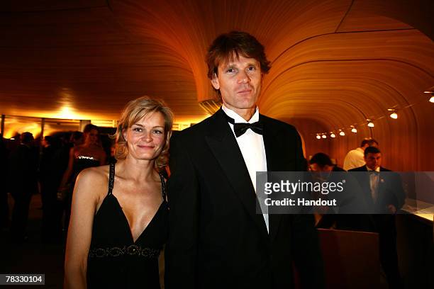 In this handout image provided by FIA, rally driver Marcus Gr?nholm and his wife attend the 2007 FIA Gala Prize Giving Ceremony held at the Salle des...
