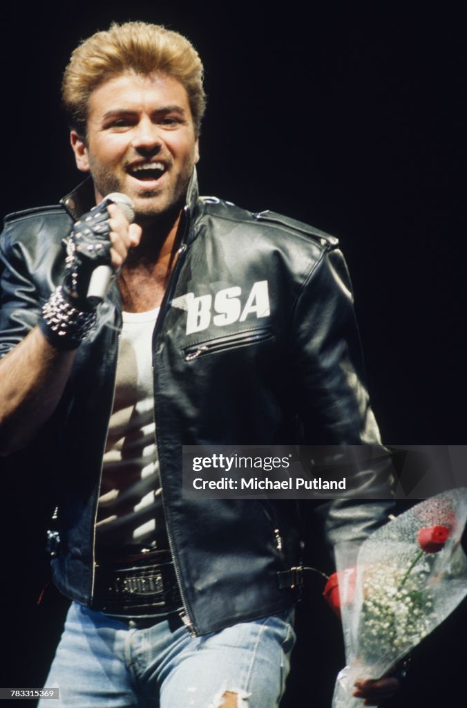 George Trade Singer English singer and songwriter George Michael performing on stage ...