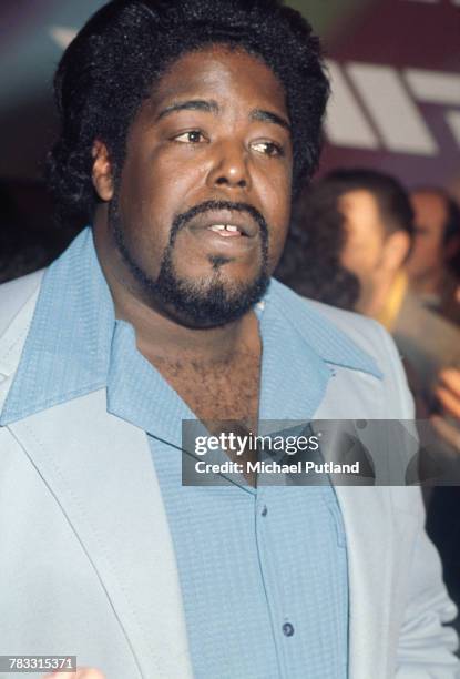 American soul singer Barry White pictured circa 1975.