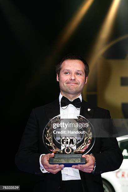 In this handout image provided by FIA, FIA World Touring Car Champion Andy Priaulx of BMW attends the 2007 FIA Gala Prize Giving Ceremony held at the...