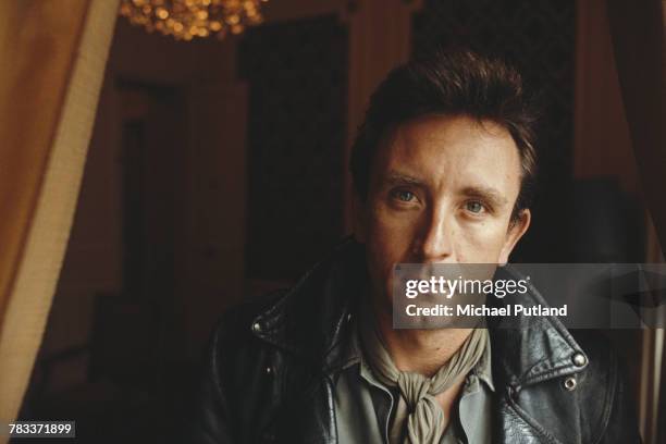 English musician Chris Cross, bassist with British new wave group Ultravox, posed in Paris in 1982.