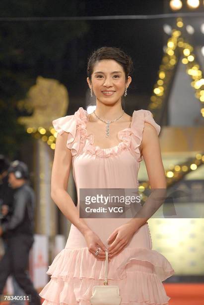 Charlie Yeung arrives at the 44th Golden Horse Awards on December 8, 2007 in Taipei.